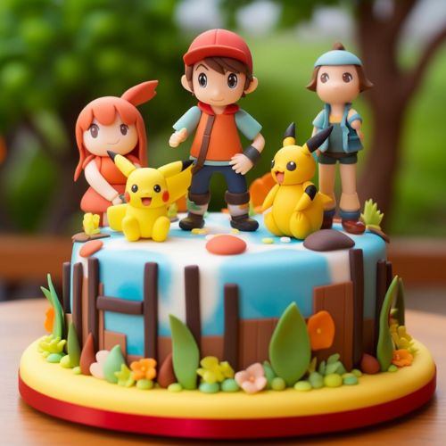 Pokémon Trainer Themed Birthday Cake