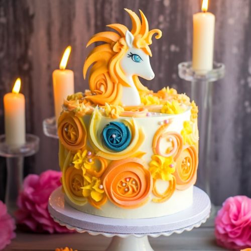 Princess Celestia Sun Themed Birthday Cake ideas