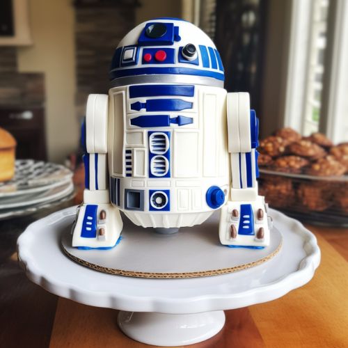R2-D2 Themed Birthday Cake