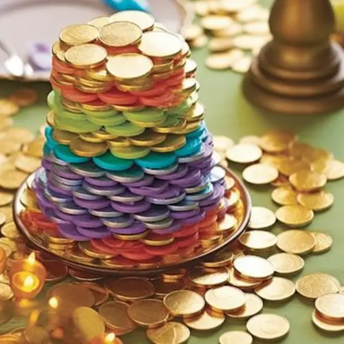 Rainbow and Gold Coins Birthday Cakes