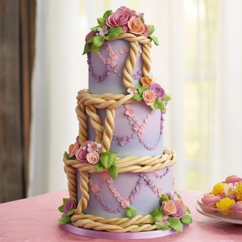Rapunzel Braid Birthday Cakes
