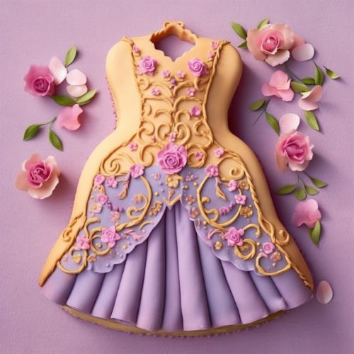 Rapunzel Dress Themed Birthday Cakes