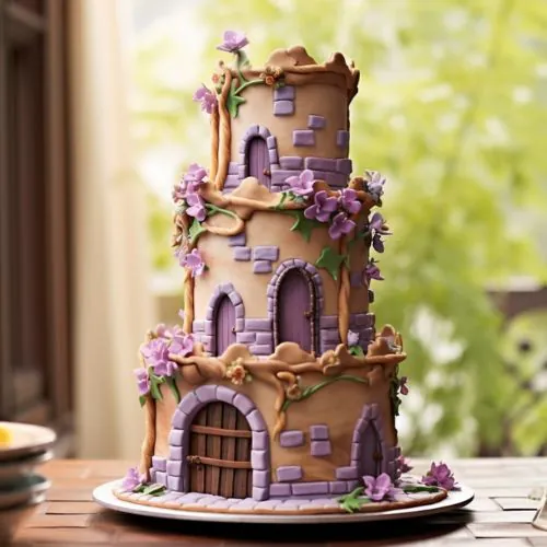 Rapunzel Tower Themed Birthday Cake