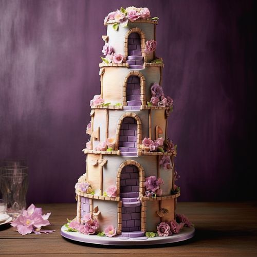 Rapunzel Tower Themed Birthday Cakes