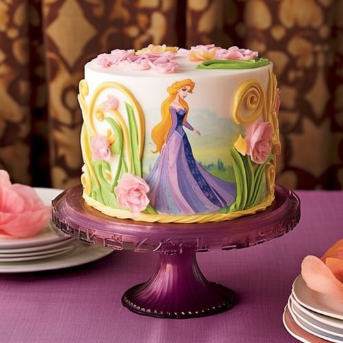 Rapunzel's Paintings Themed Birthday Cake
