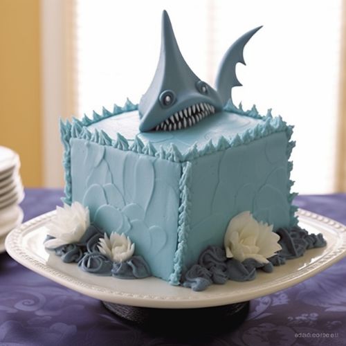 Shark Fin Birthday Cakes