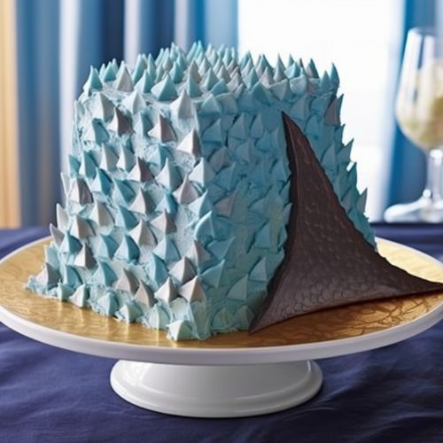 Shark Fin Themed Birthday Cakes