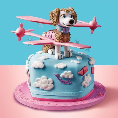 Skye's Helicopter themed birthday Cake