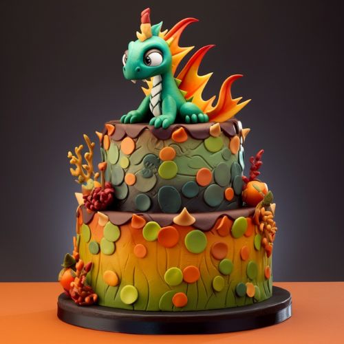 Spike and Dragon Themed Birthday Cake idea