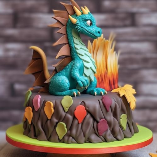 Spike and Dragon Themed Birthday Cake ideas