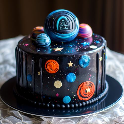 Star Wars Galaxy Themed Birthday Cake Idea