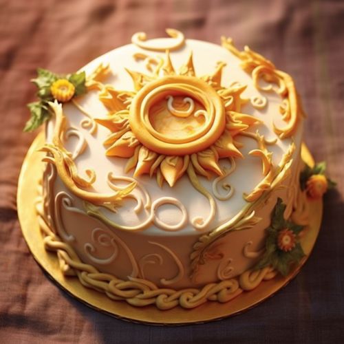 Sun Symbol Birthday Cakes