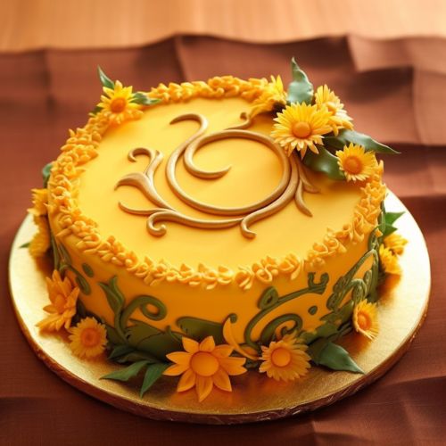 Sun Symbol Themed Birthday Cakes