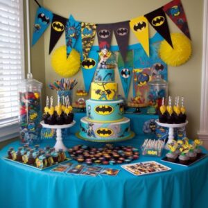 Superheroes themed birthday for 3 years old