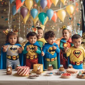 Superheroes themed birthday for kids