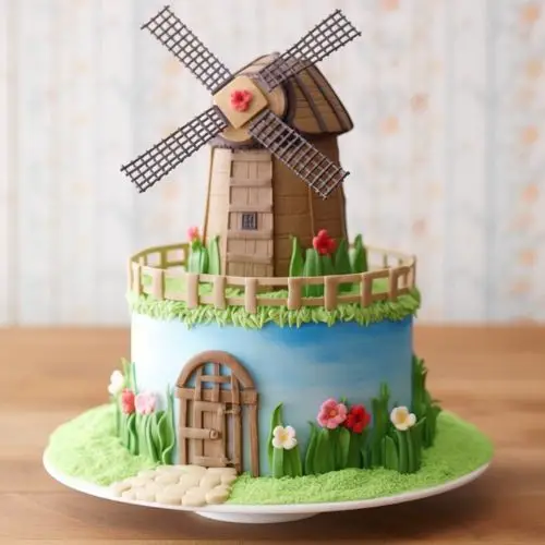 Windmill Themed Birthday Cake idea