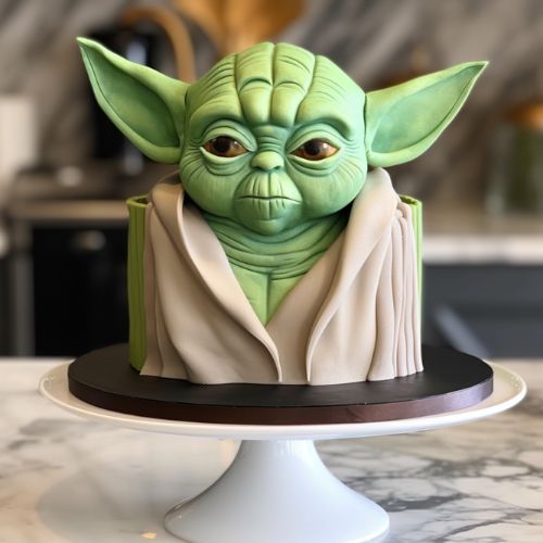 Yoda Themed Birthday Cake Idea