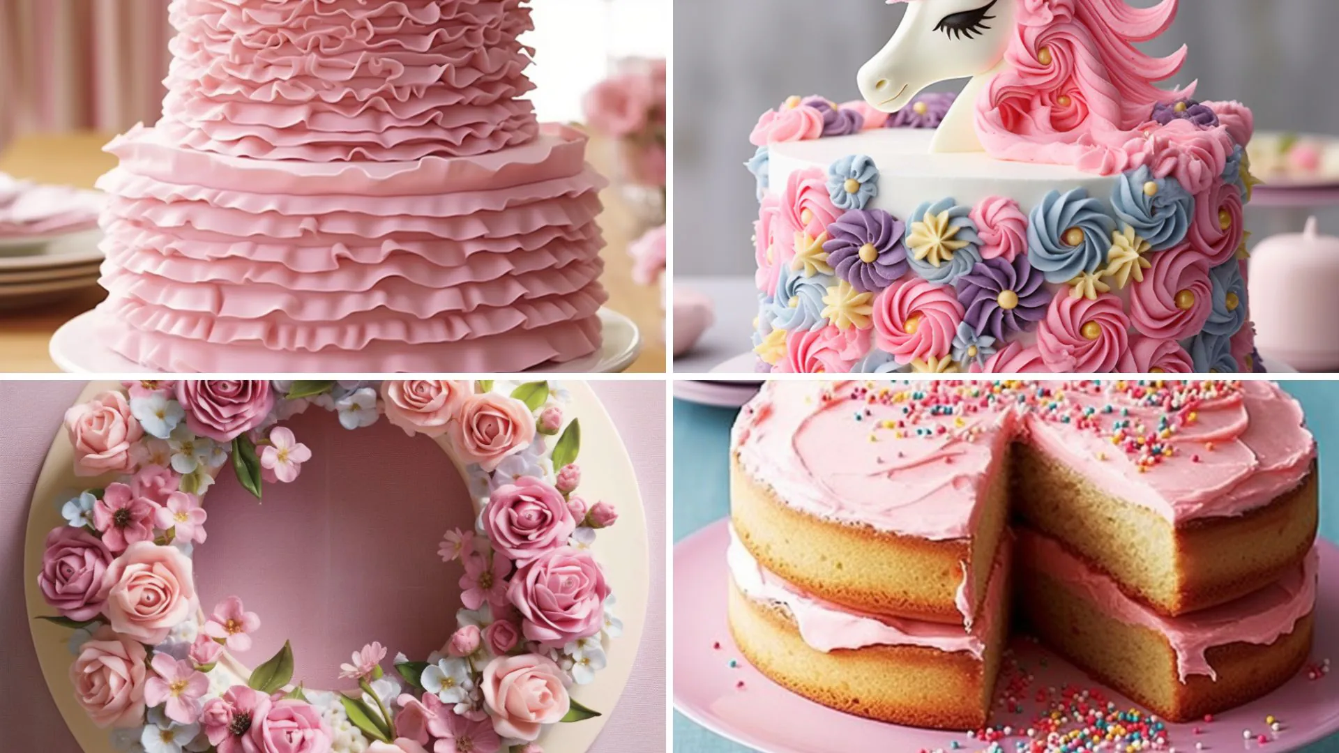 pink birthday cake ideas