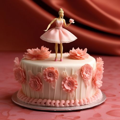 Ballet Barbie birthday Cake