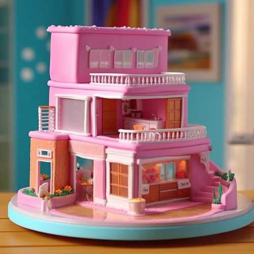Barbie Dreamhouse birthday Cake