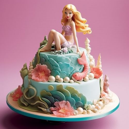 Barbie Mermaid birthday Cake