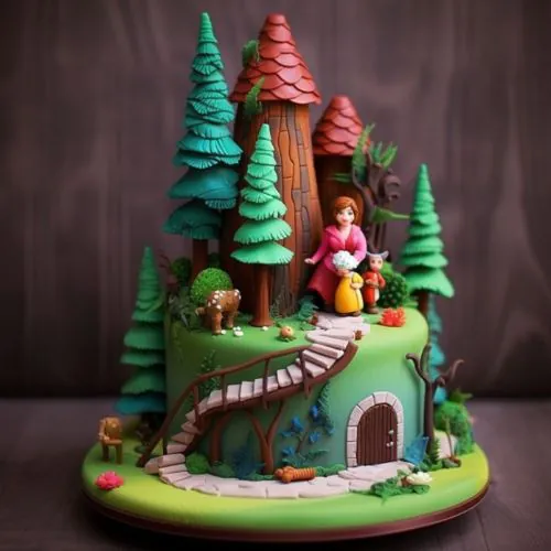 Forest Landscape Cake