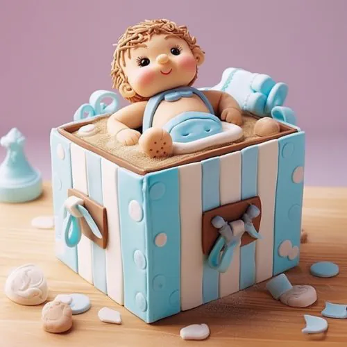 Gabby’s Dollhouse baby box cake
