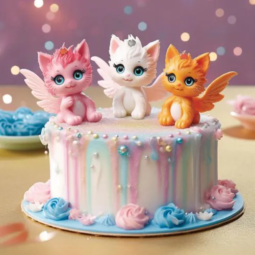 Gabby’s Dollhouse kitty fairy birthday Cake