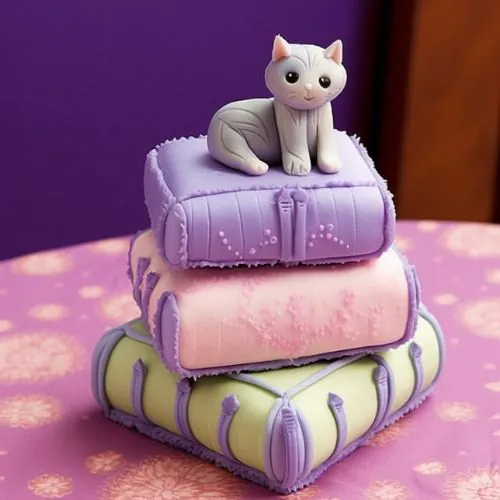 Gabby’s Dollhouse pillow cat birthday Cake