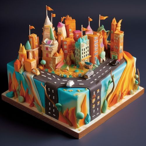 Magix Cityscape Cake