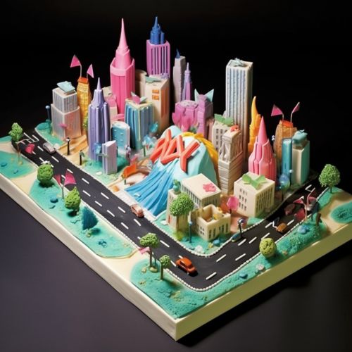 Magix Cityscape birthday Cake