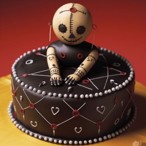 Voodoo Doll birthday Cake