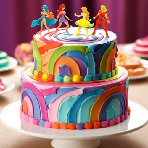 Winx Club Rainbow Cake