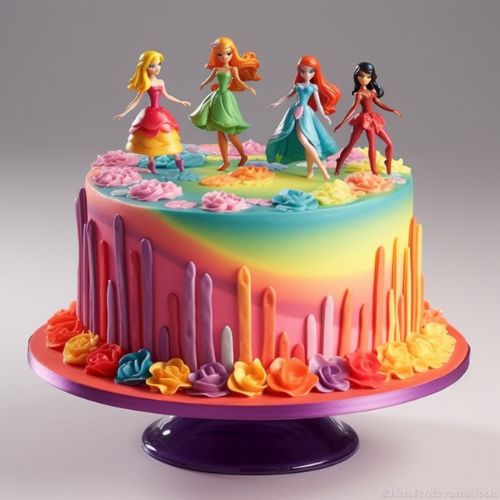 Winx Club Rainbow Cakes