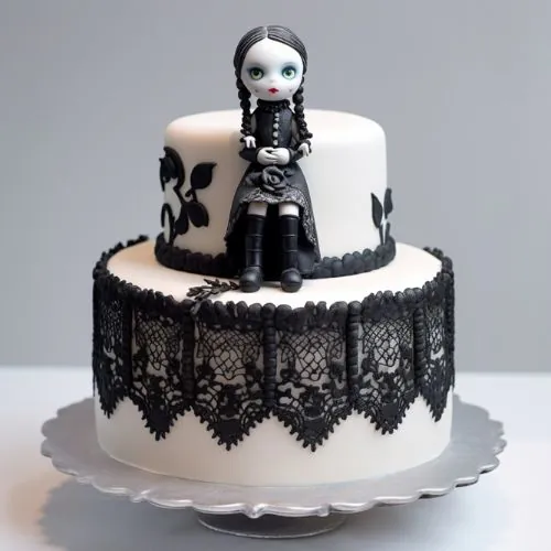wednesday Gothic Elegance cakes