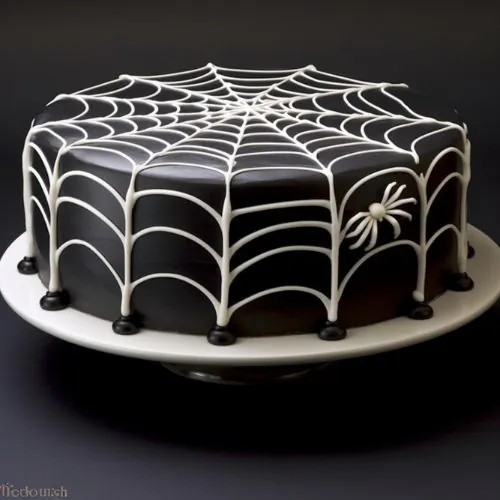 wednesday Spider Web Cake