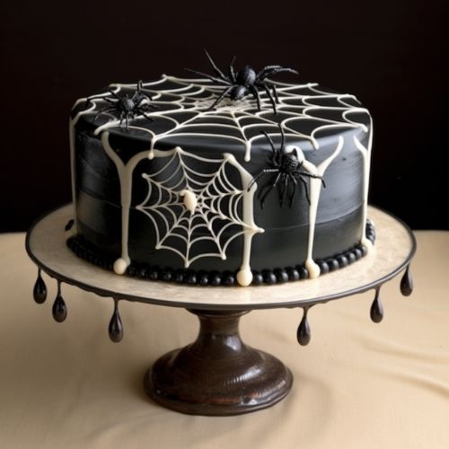 wednesday Spider Web Cakes