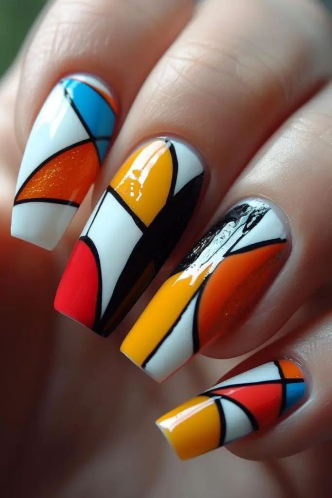 Abstract Artistry for Mother's Day Nails