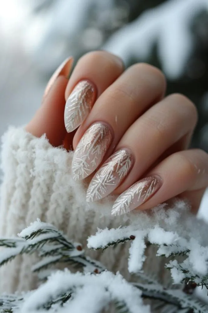 Abstract Ice Crystals- Frosty Patterns for Your February Nail Chill