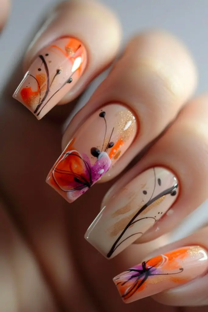 August Winds Nail Design Ideas For August