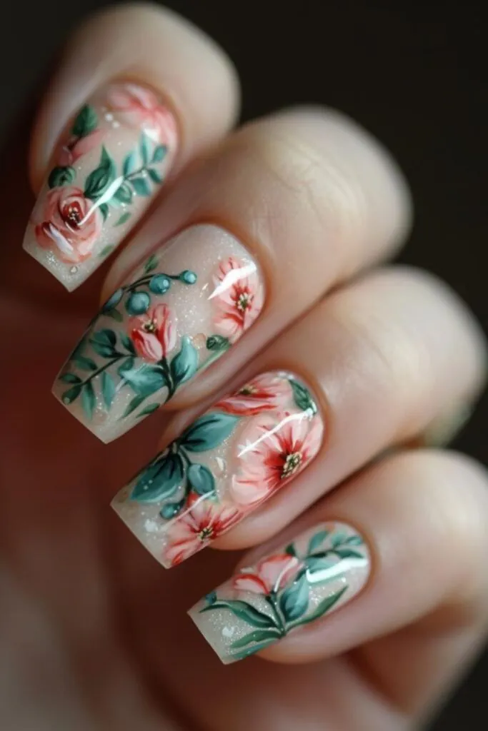 Boho Bliss- Dreamy February Nail Art with a Bohemian Touch