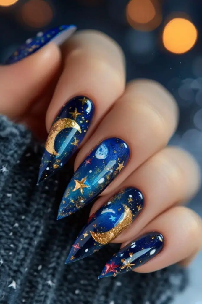 Celestial Beauty- Mother's Day Nail Design Ideas