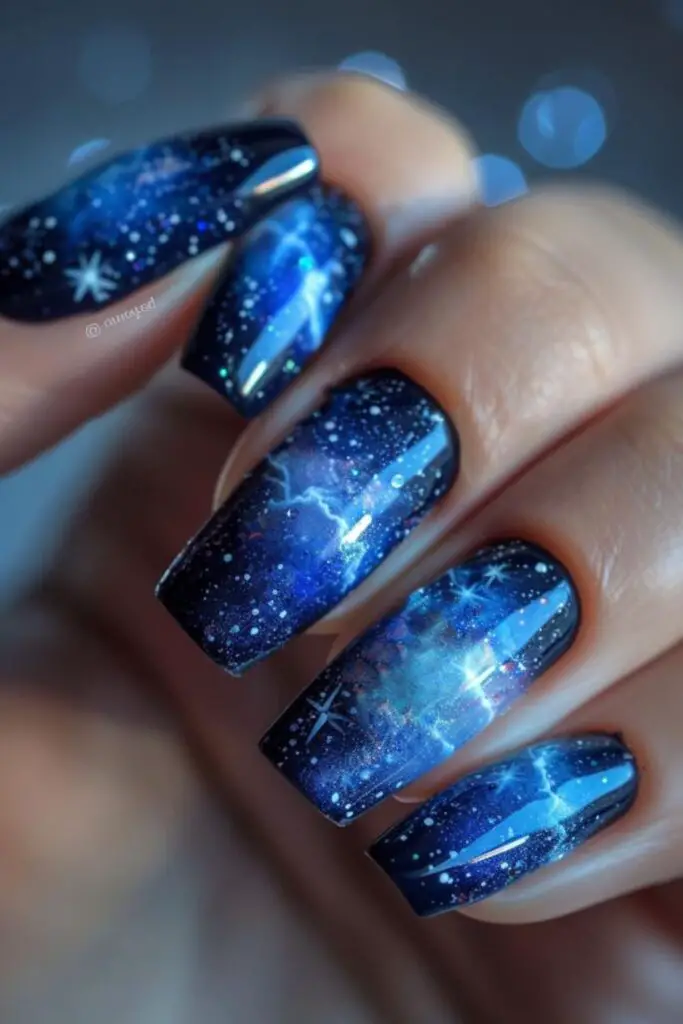 Cosmic Exploration Nail Design Ideas For July