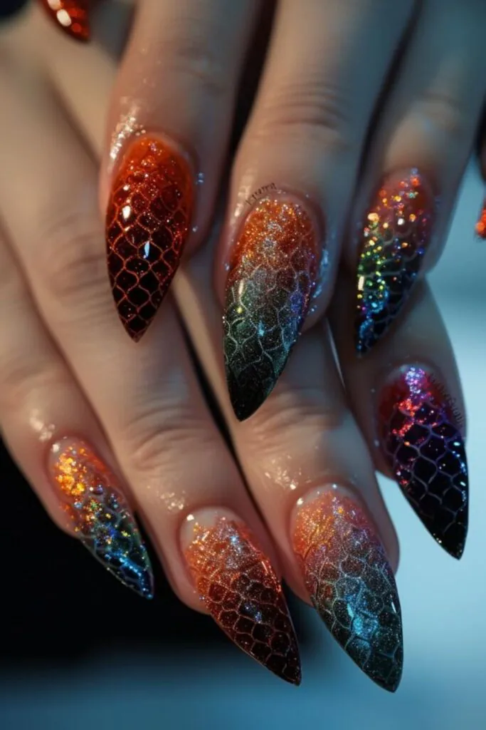 Cosmic Transition Nail Design Ideas For March
