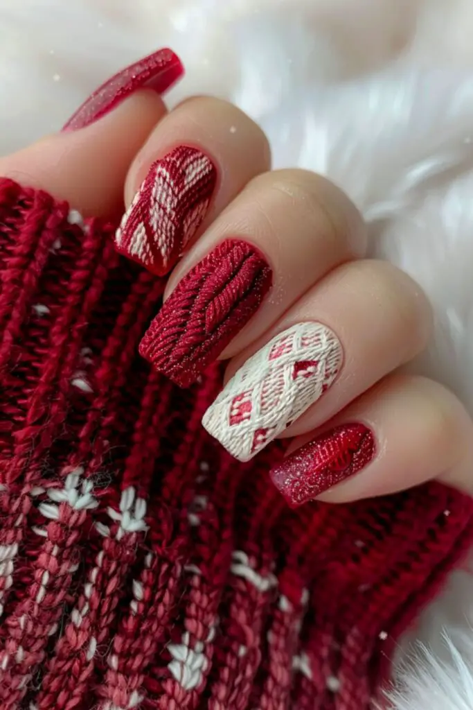 Cozy Sweater Nail Design Ideas For September