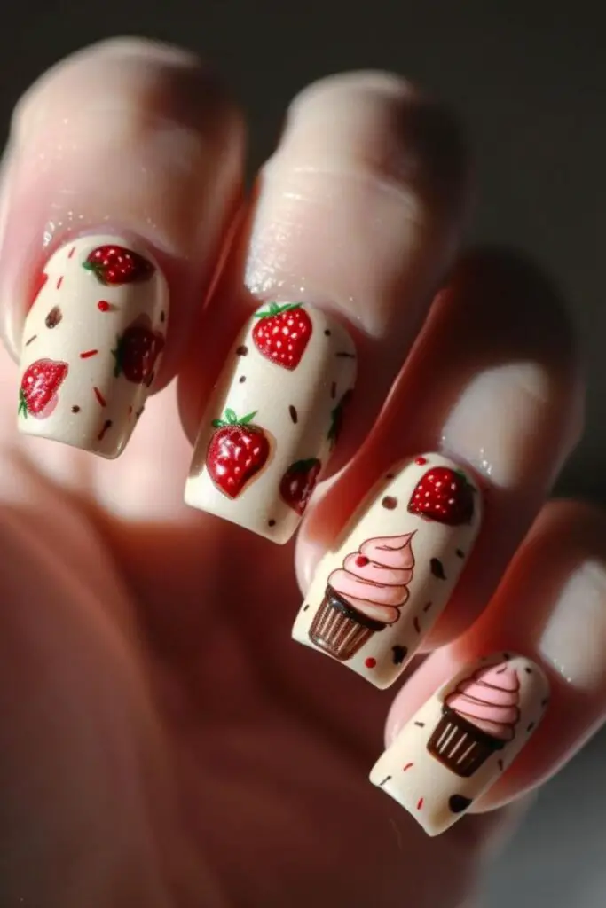 Culinary Delights- Mother's Day Nail Design Inspired by Food