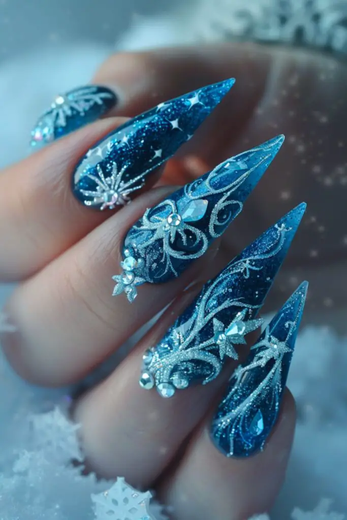 December’s Ice Queen Fantasy Wonderland Nails