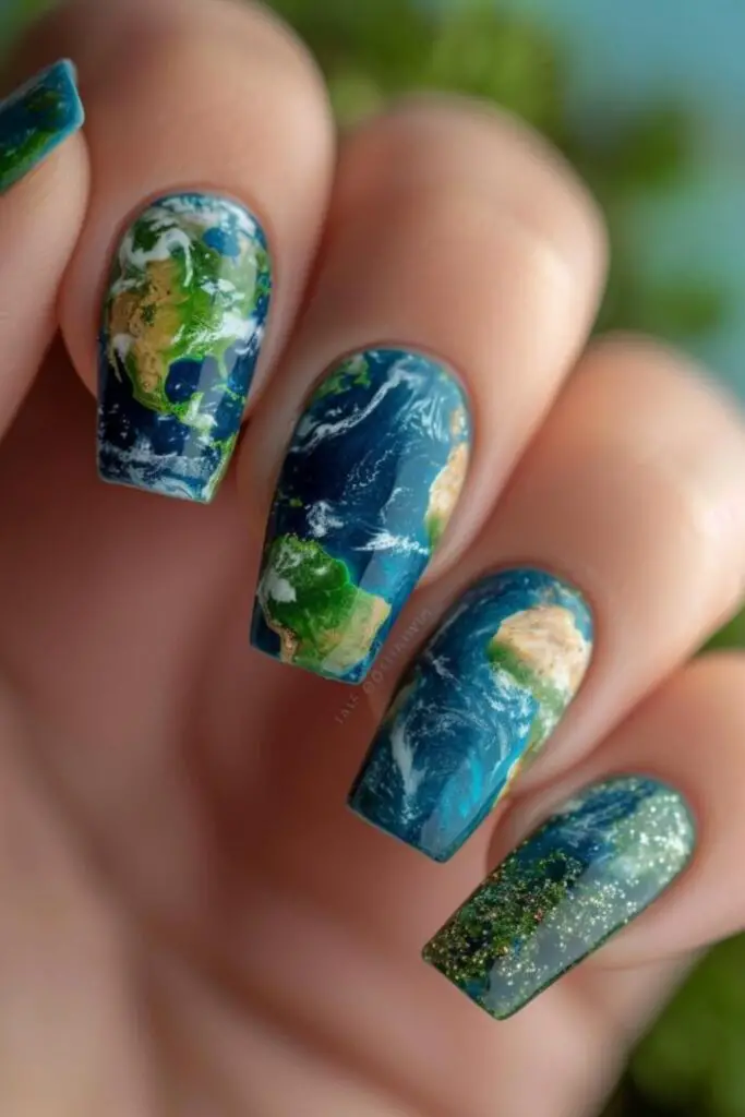 Earth Day Inspired Nail Design Ideas For April