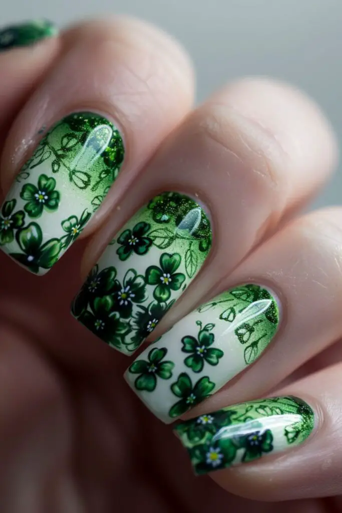 Floral Shamrock Fusion For Saint Patrick’s Day