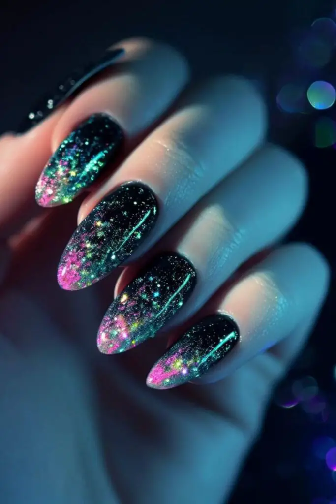 Glowing Constellations- Nail Art for Bride